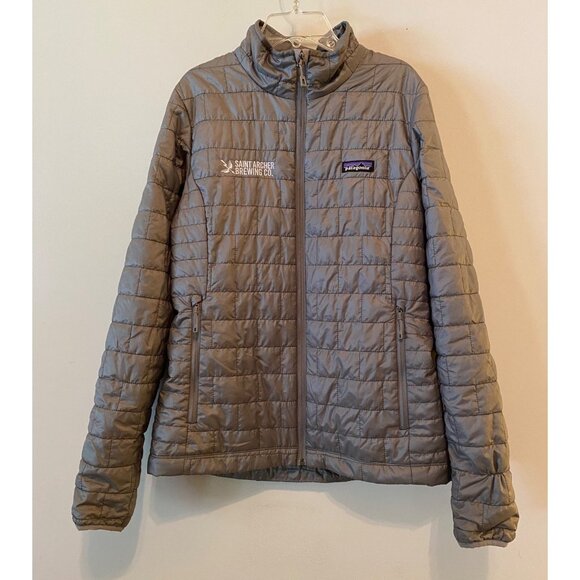 Patagonia Jackets & Blazers - Patagonia Grey Quilted Full-Zip Jacket Lightweight Insulated Womens Medium